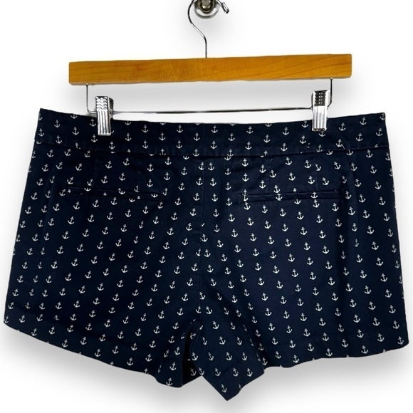 4 for $20 SALE! J Crew Factory City Fit Chino Shorts, Navy w/White Anchors, 10 - Picture 7 of 7